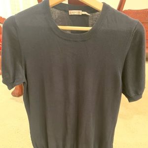 Wool top, short sleeve